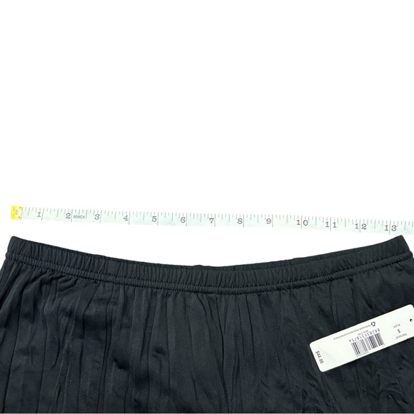 NWT New Directions Skirt Krinkled Pleated Flowy Black Elastic Waist Small - Picture 9 of 11